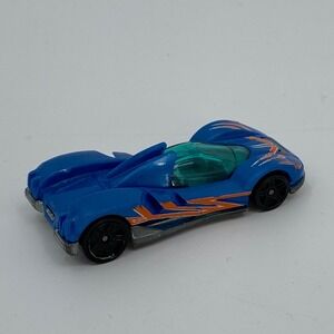 Hot Wheels Teegray Blue Orange Flame Graphics Diecast Car 2009 Mattel 1:64
